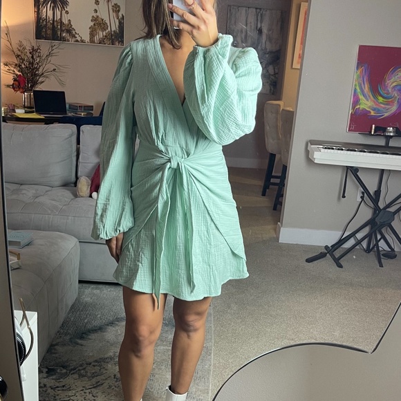 Flynn Skye Seafoam Gauze Dress - Picture 1 of 5